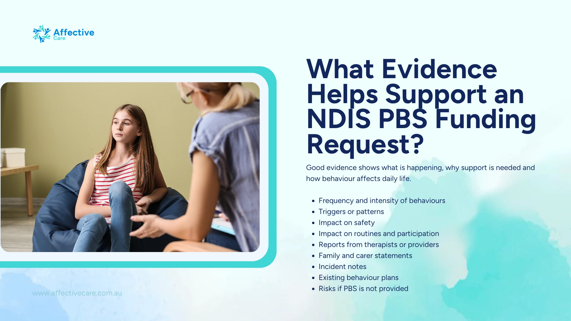 What evidence helps support an NDIS PBS Funding Request