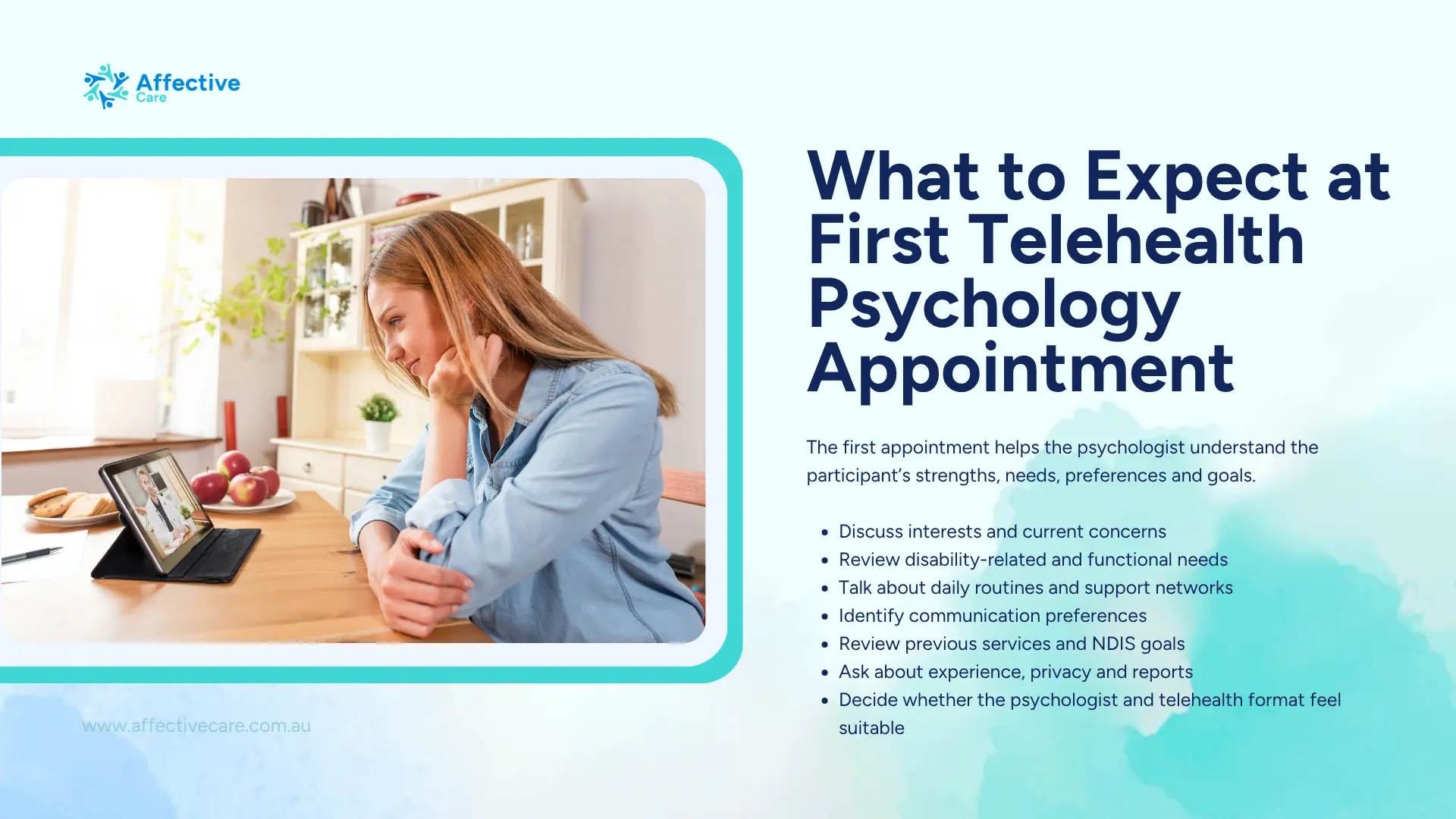 What to expect at first telehealth Psychology appointment