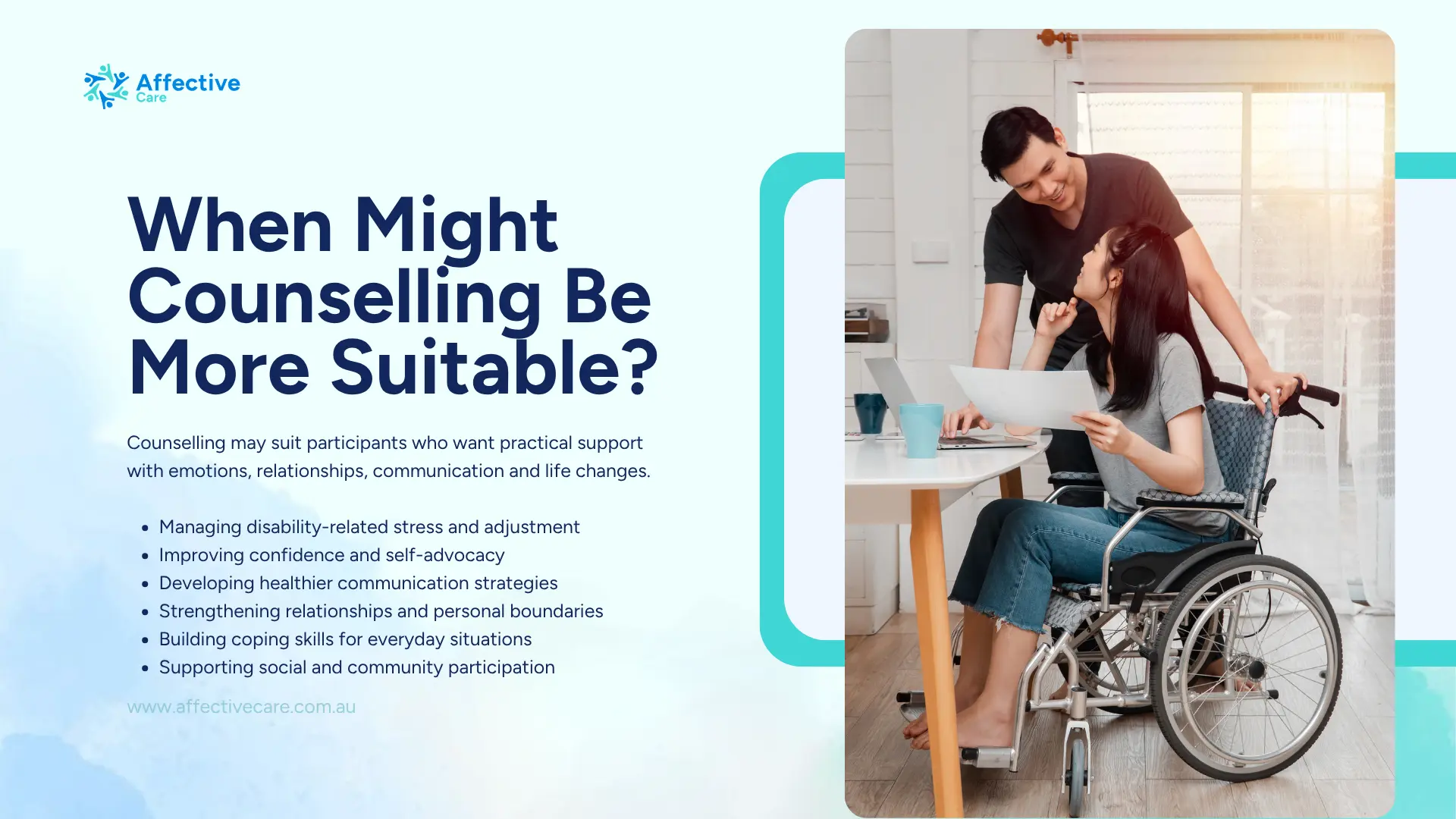 When might counselling be more suitable