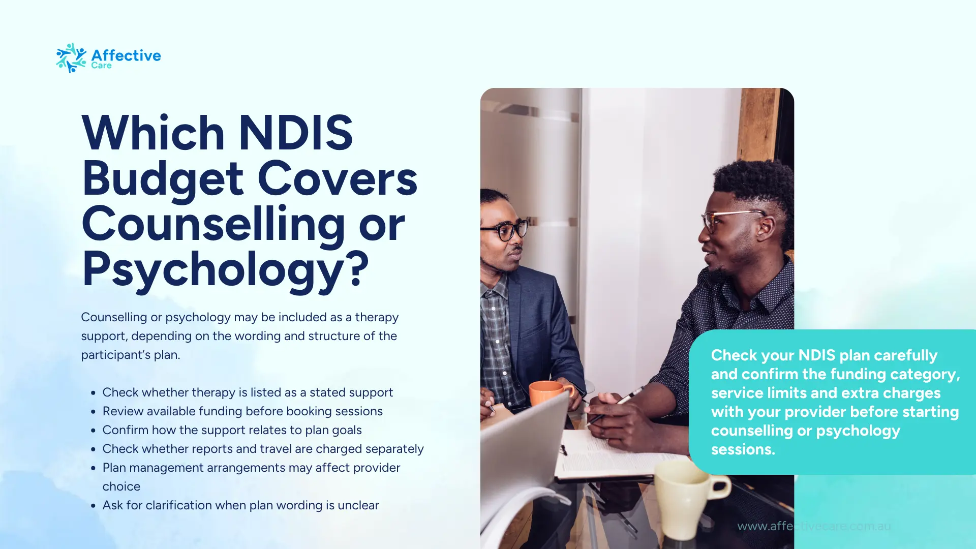 Which NDIS Budget covers counselling or Psychology
