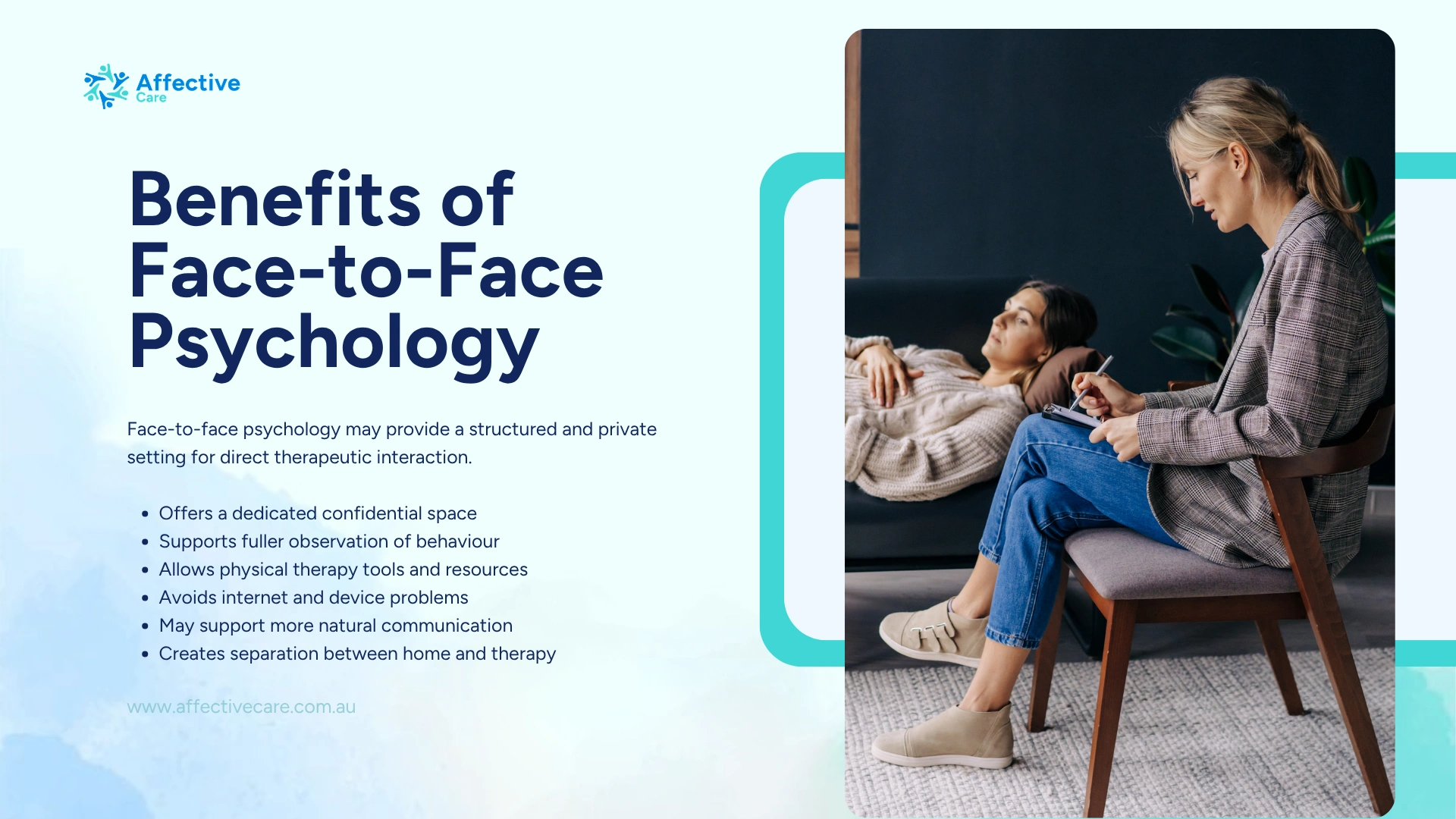 Benefits of face to face psychology
