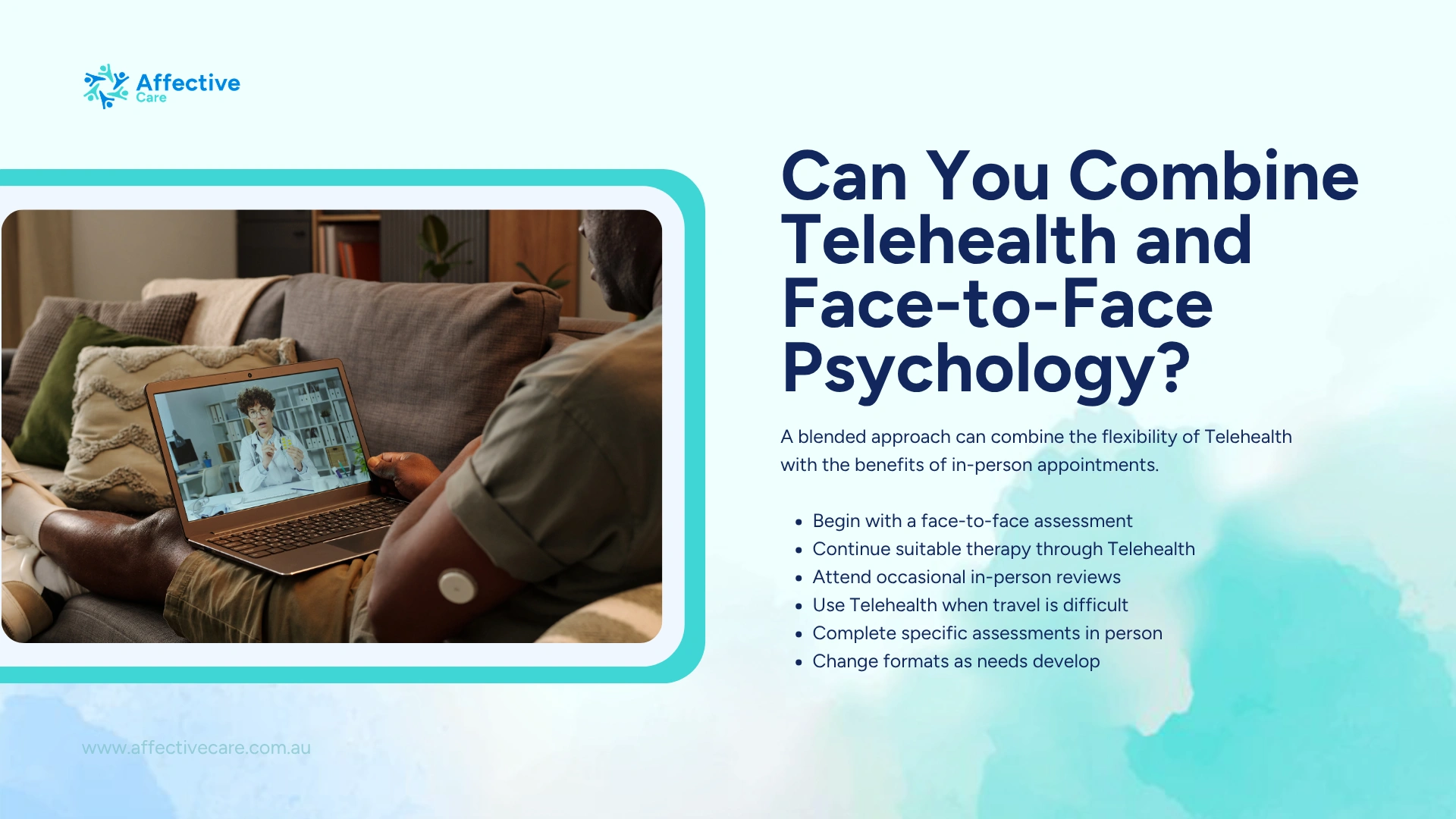 Can you combine telehealth and face to face psychology
