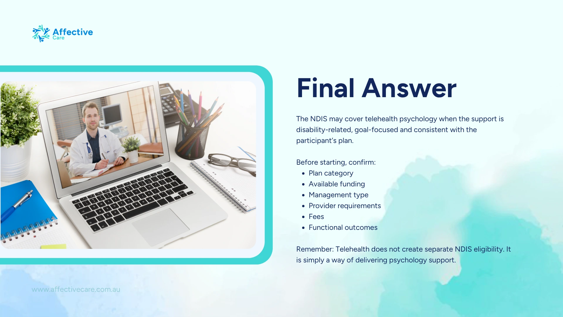 Final answer does ndis cover telehealth