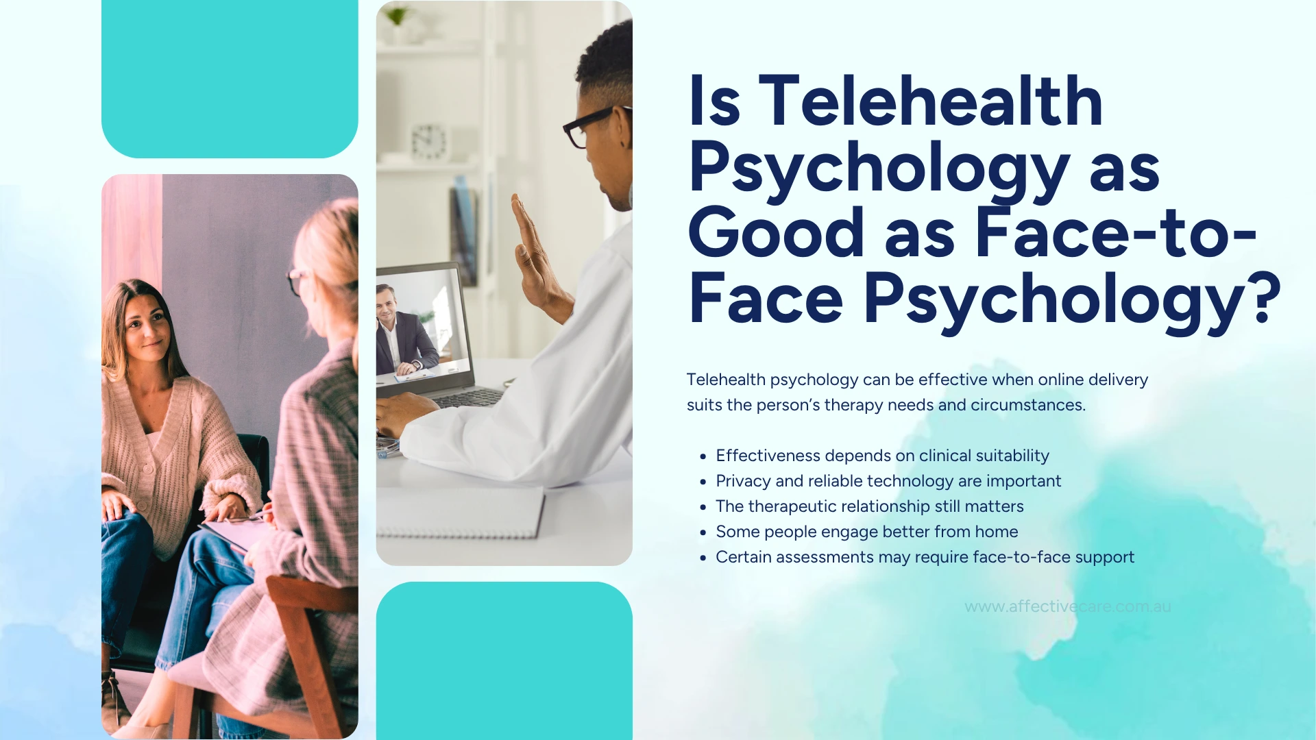 Is telehealth psychology as good as face to face psychology