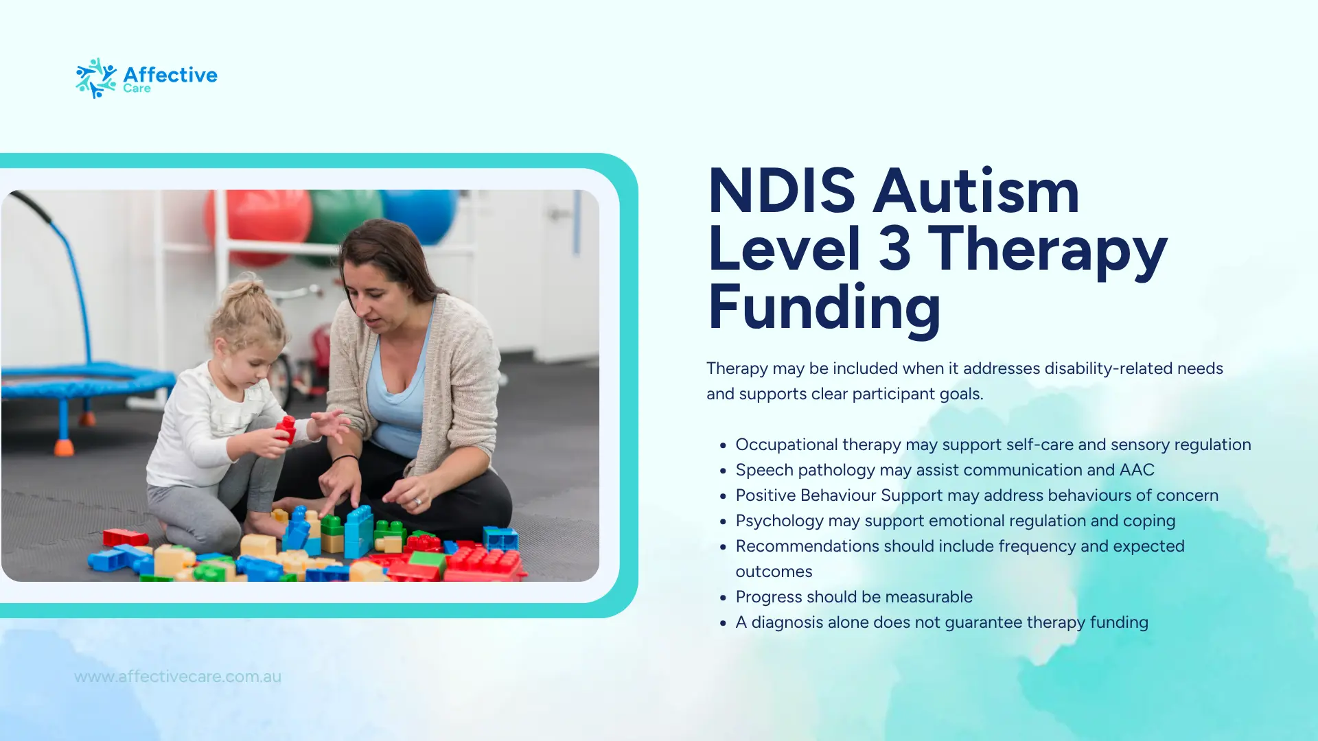 NDIS Autism level 3 therapy funding